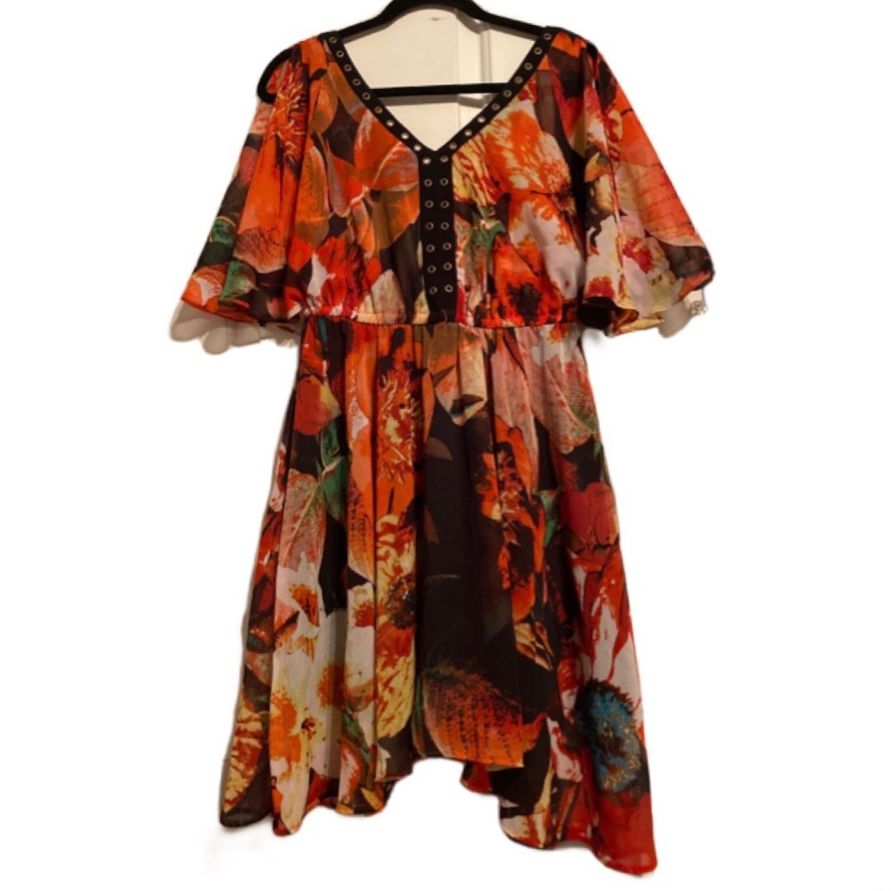 Orange Flower Dress
